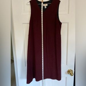 Vintage Talbots red and black sheath dress